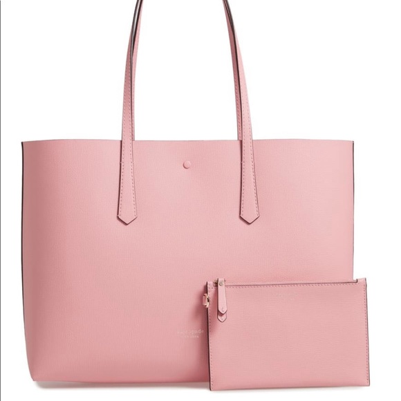 kate spade Handbags - Kate Spade Large Molly Pink Tote with Pouch Set